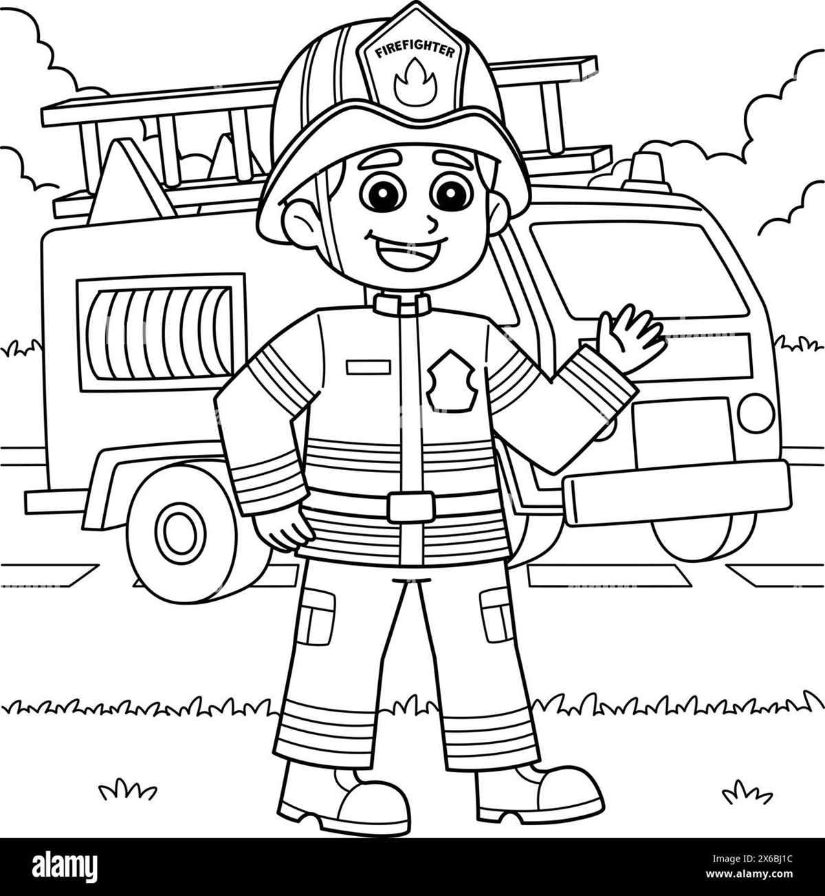 free printable fireman coloring pages
