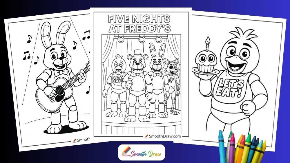 free printable five nights at freddys coloring pages
