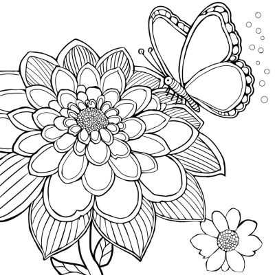 free printable flower coloring sheets