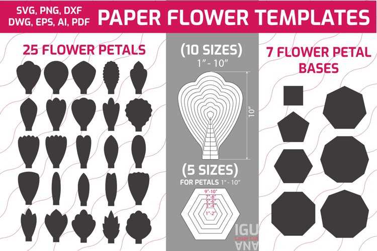 free printable flower petal template
