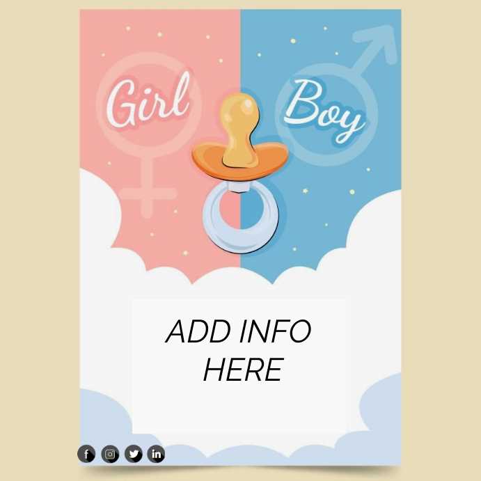 free printable gender reveal