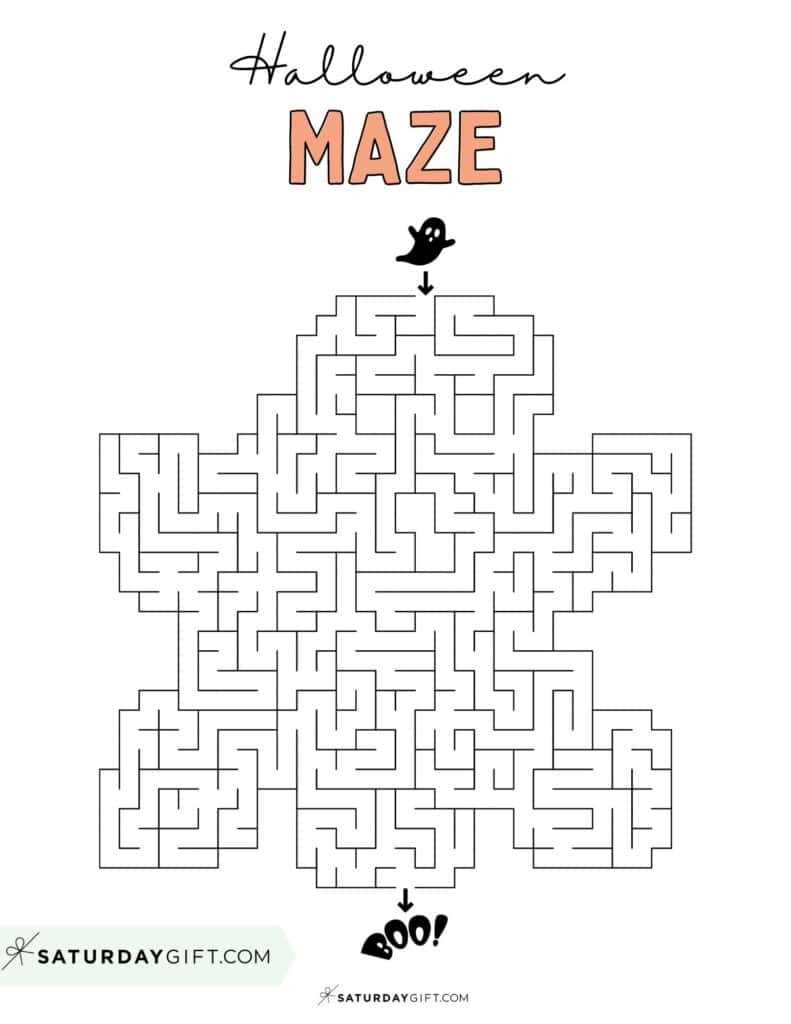 free printable halloween mazes