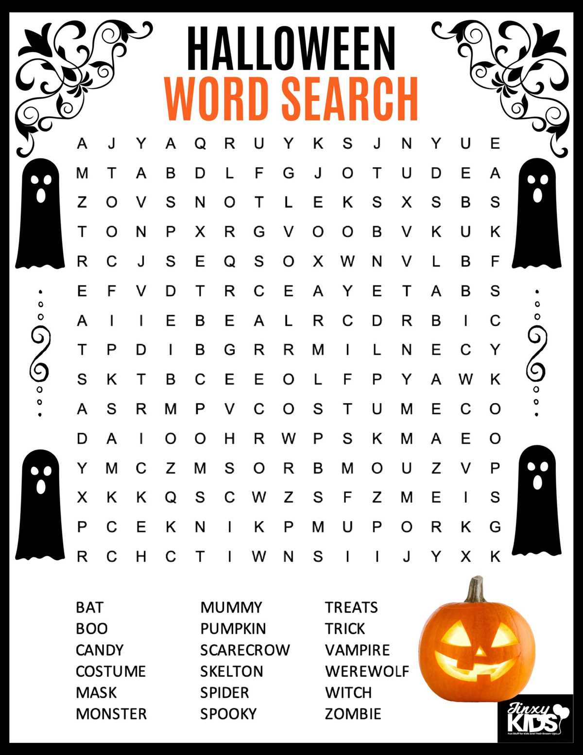 free printable halloween puzzles