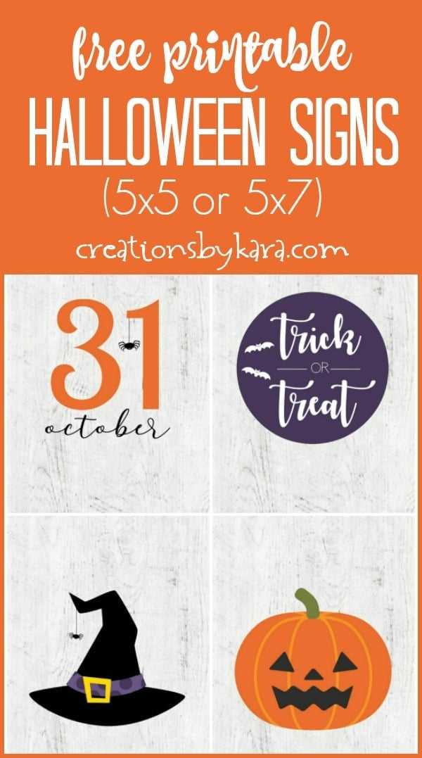 free printable halloween signs