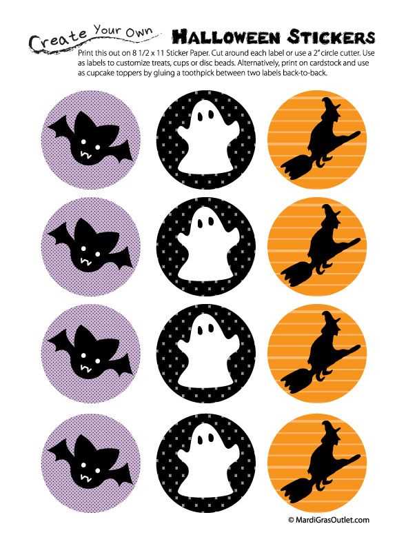 free printable halloween stickers