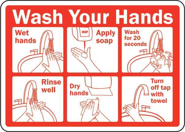 free printable hand wash signs