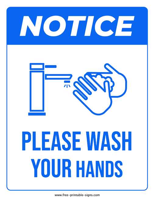 free printable hand wash signs