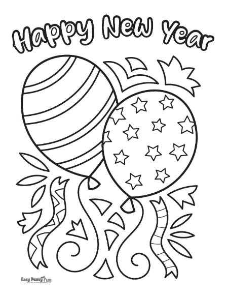 free printable happy new year coloring pages