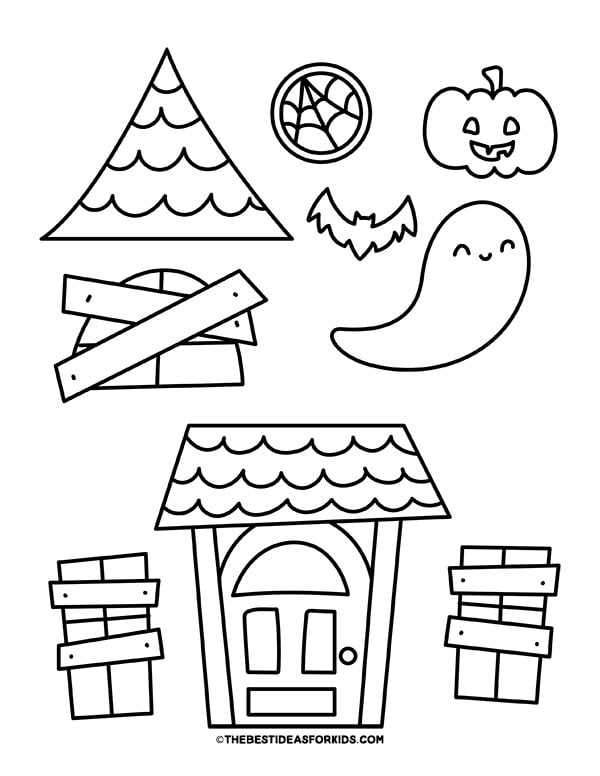 free printable haunted house coloring pages