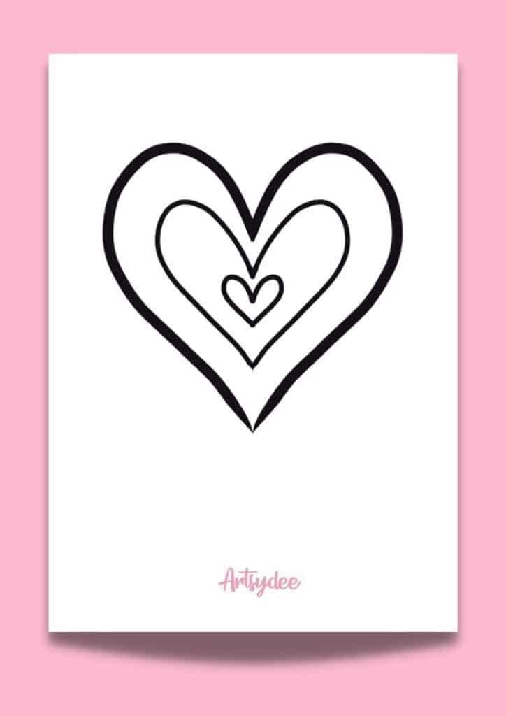 free printable heart template