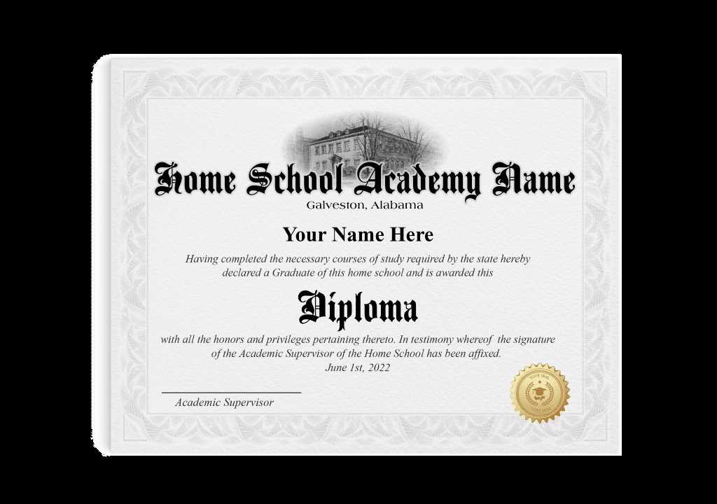 free printable homeschool diploma template