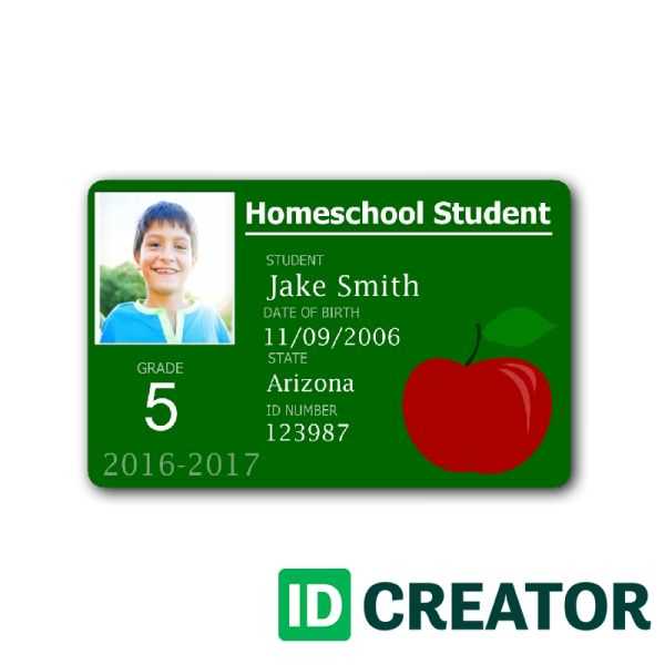 free printable homeschool id cards