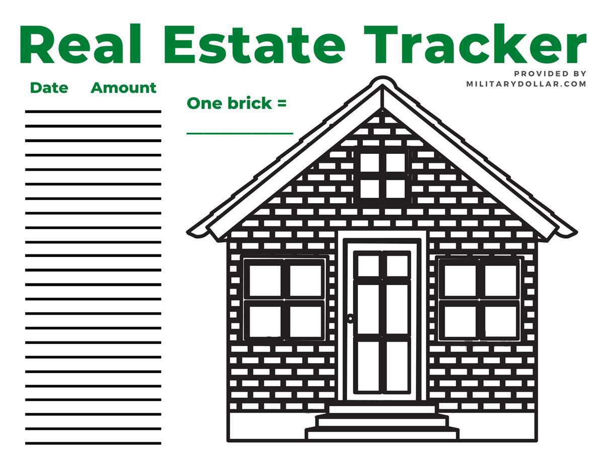 free printable house savings tracker