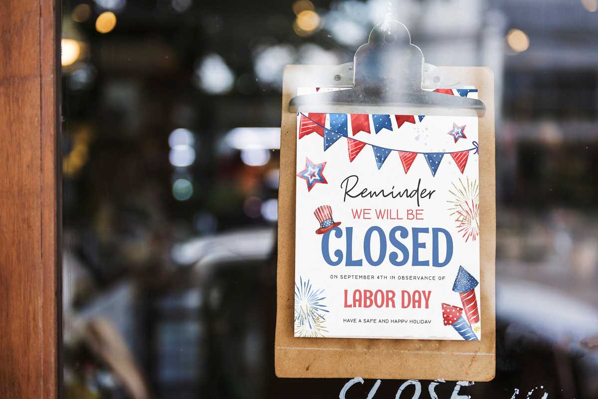free printable labor day closed sign template