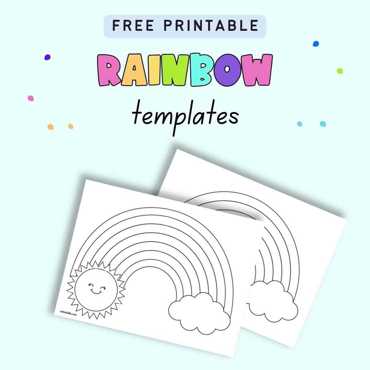free printable large rainbow template