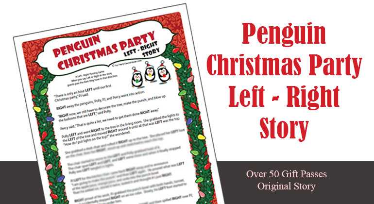 free printable left right christmas games