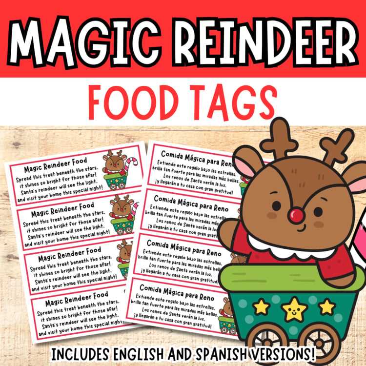 free printable magical reindeer food poem
