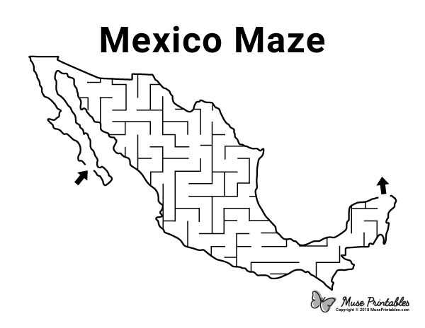 free printable map of mexico