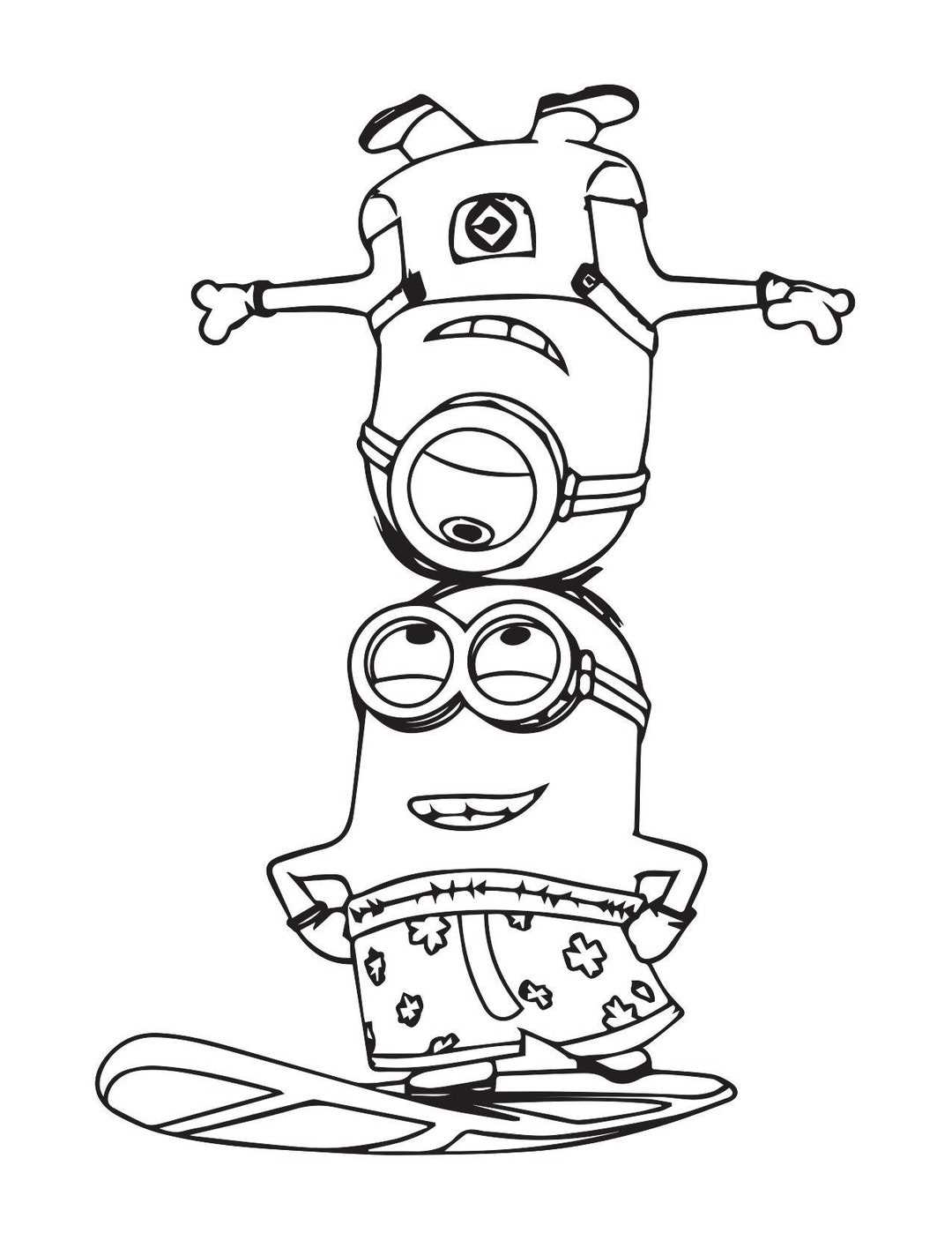 free printable minions colouring pages