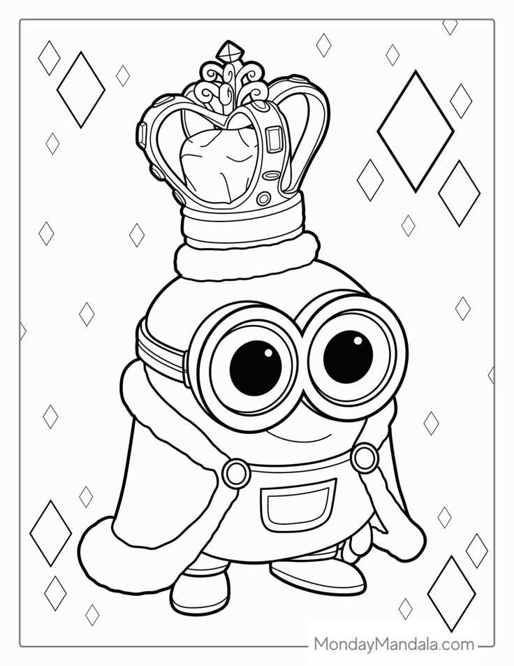 free printable minions colouring pages