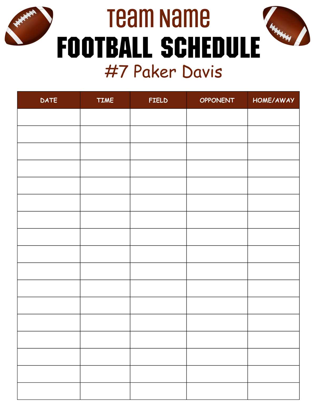 free printable nfl schedule