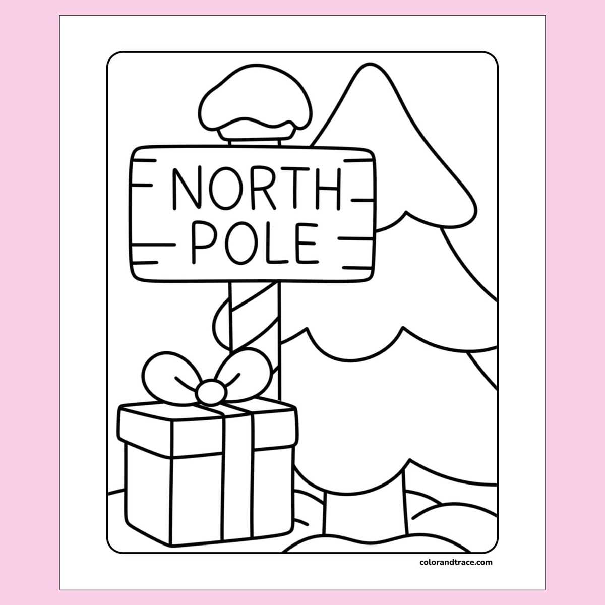 free printable north pole sign