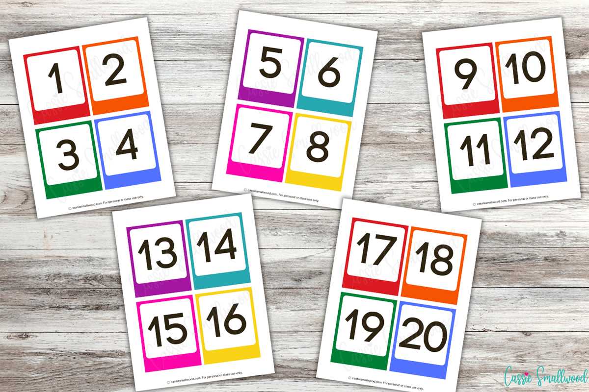 free printable number flashcards