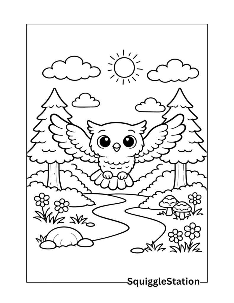 free printable owl coloring sheets
