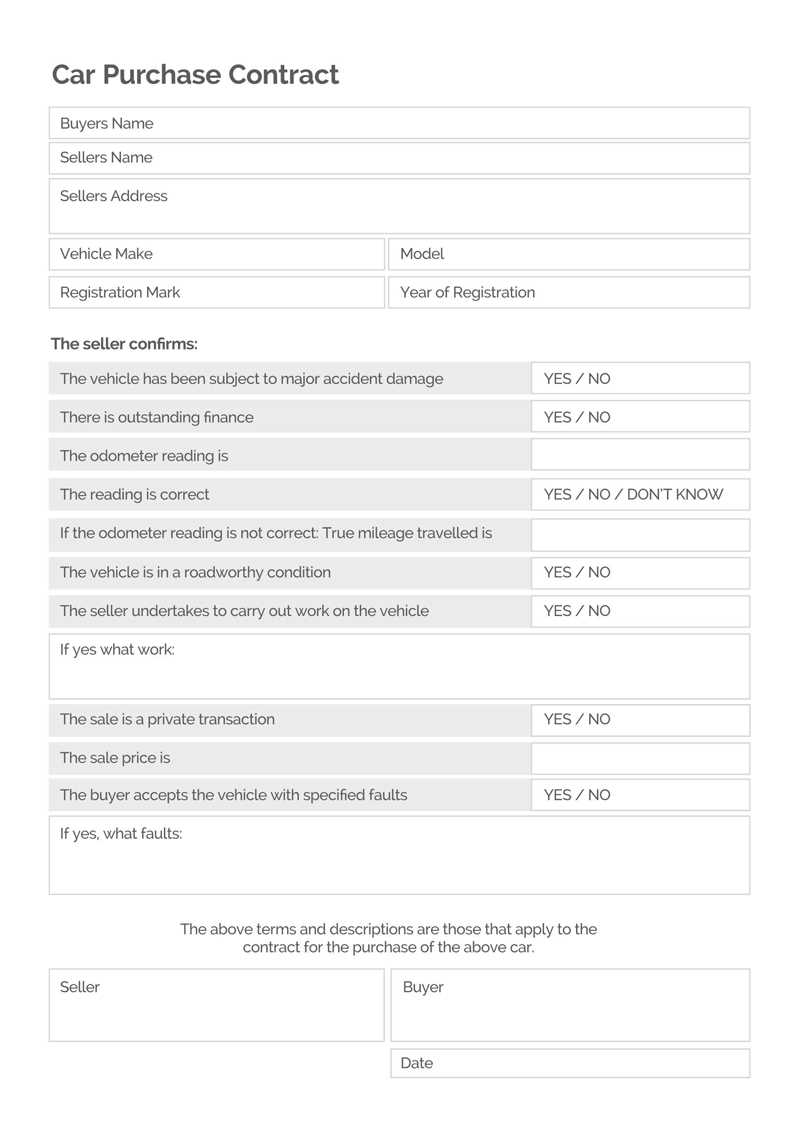 free printable owner financing contract