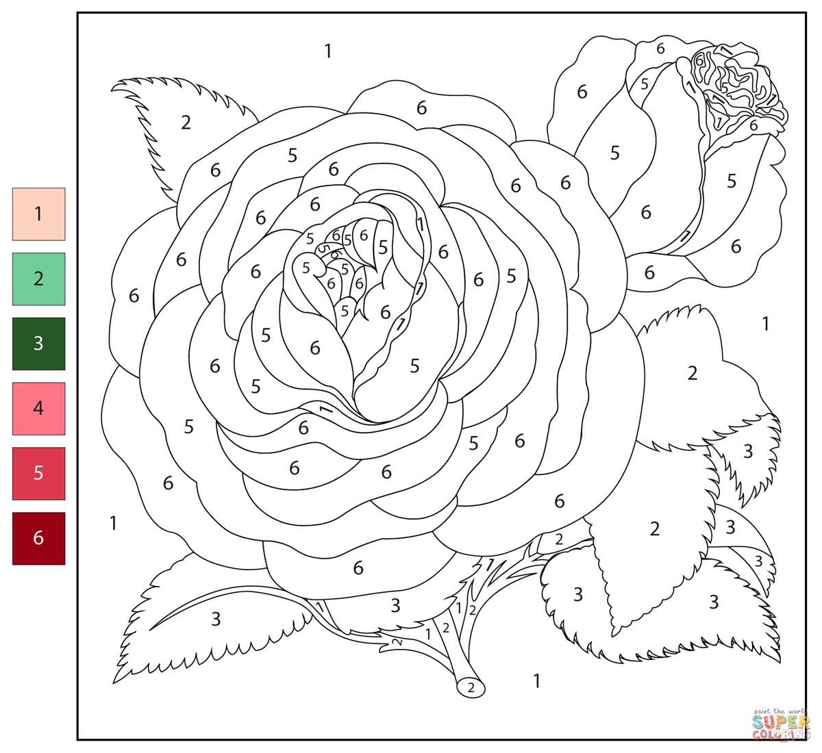 free printable paint by numbers for adults
