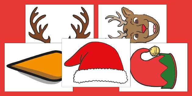 free printable photo booth props for christmas