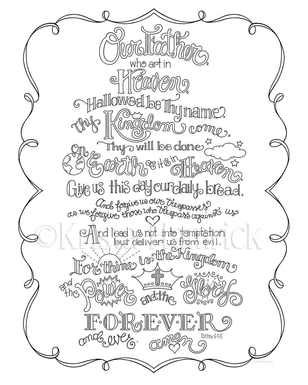 free printable prayer coloring pages