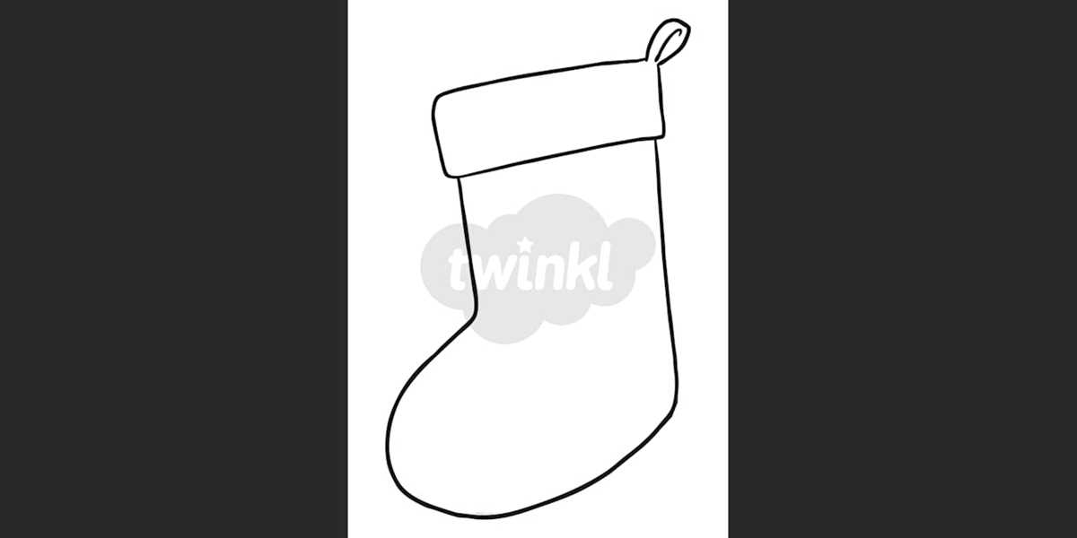free printable printable christmas stocking template