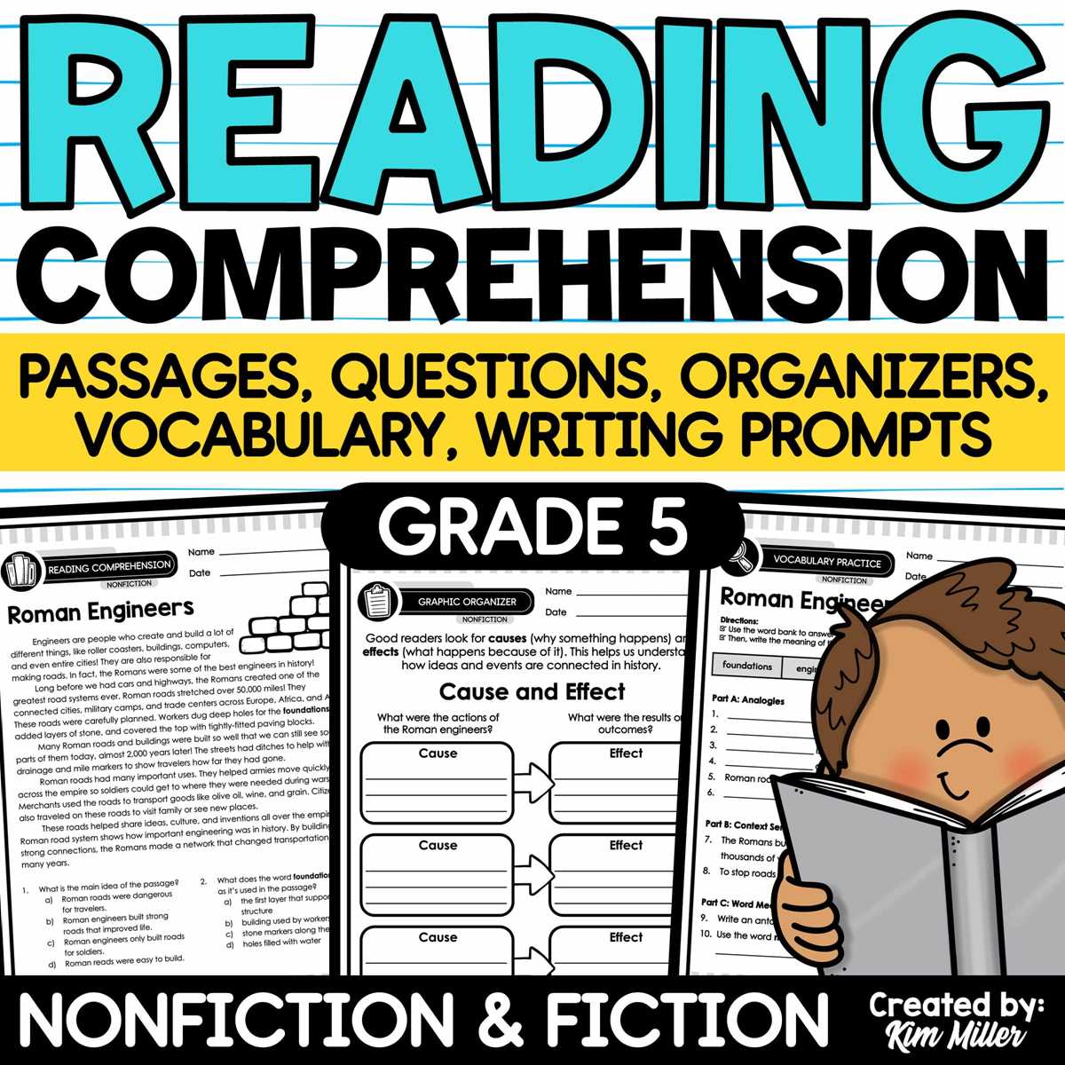 free printable reading comprehension worksheets for 5th graders