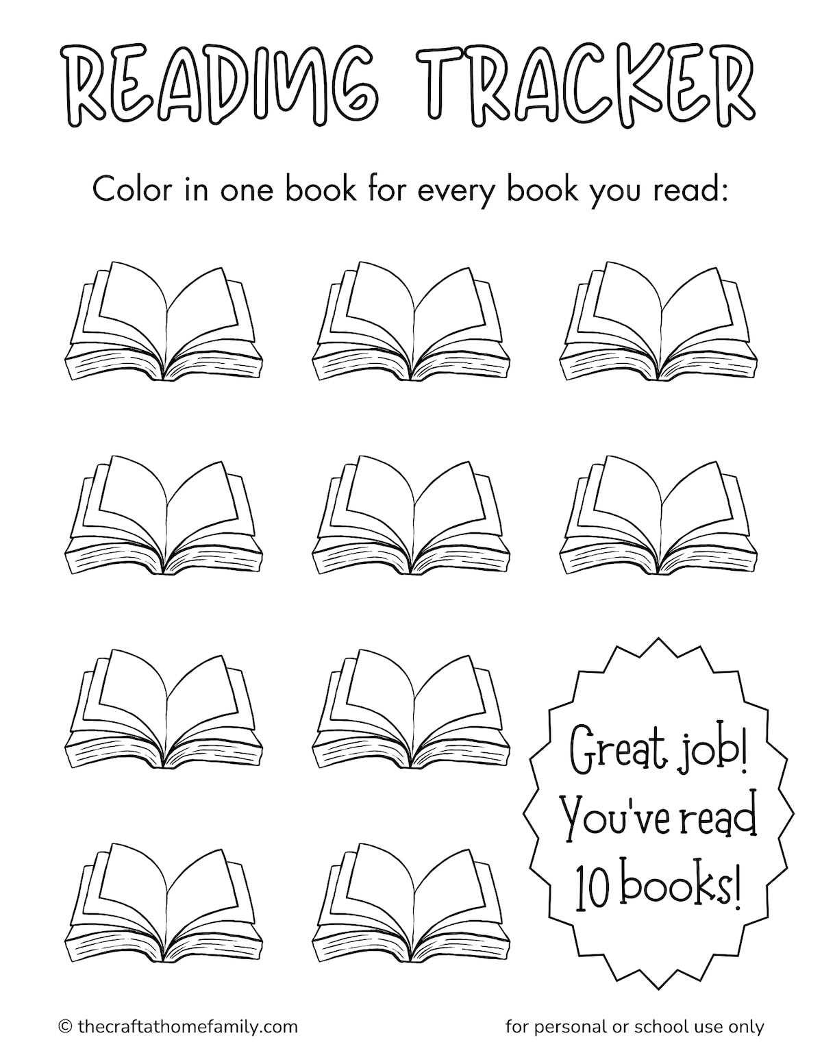 free printable reading tracker