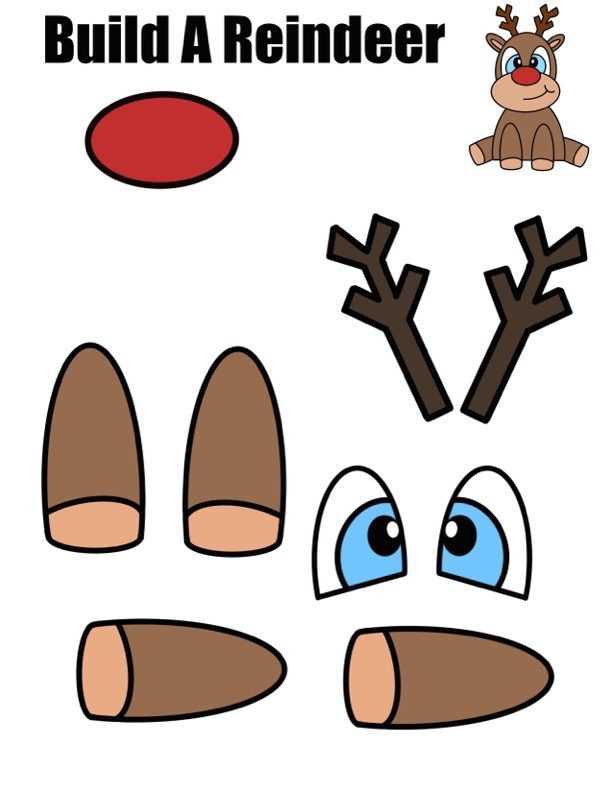 free printable reindeer face template