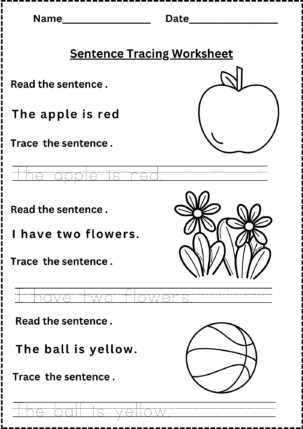 free printable sentence writing worksheets