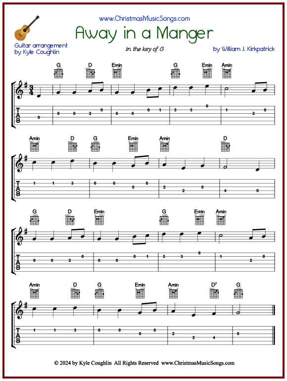 free printable sheet music guitar