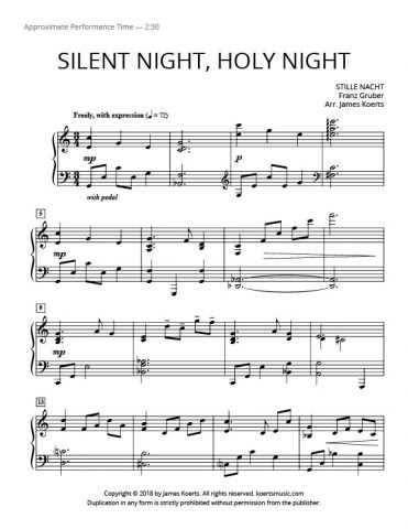 free printable sheet music silent night