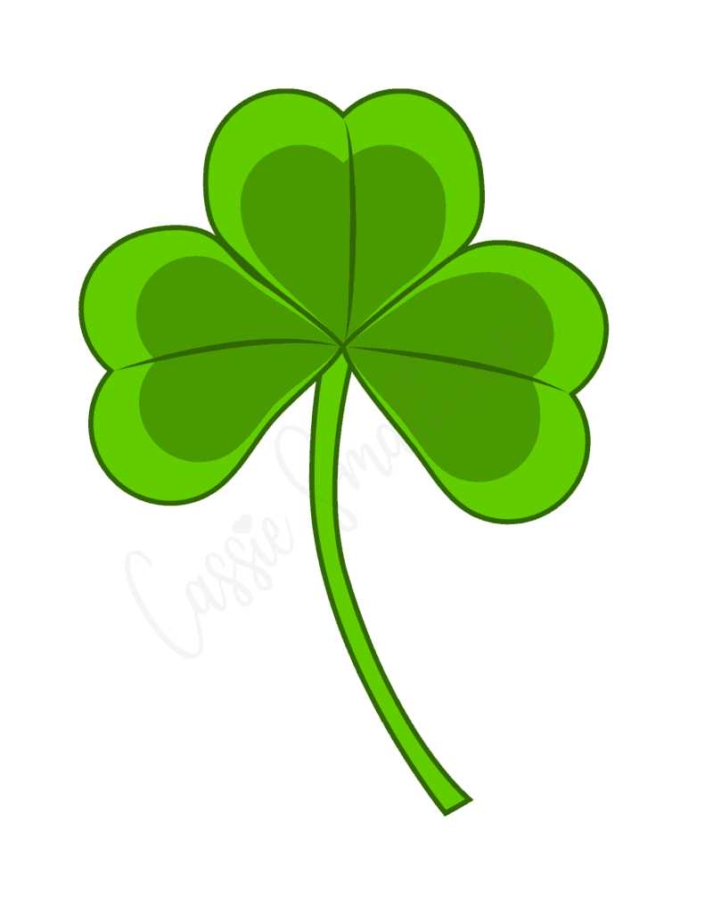 free printable small shamrock template