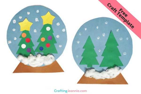 free printable snow globe template
