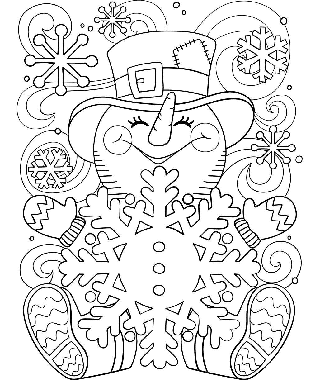 free printable snowman coloring pages
