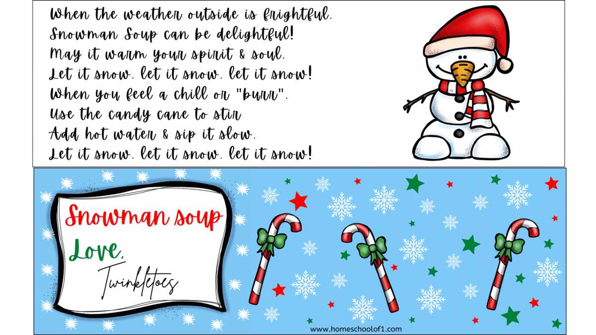 free printable snowman soup poem printable