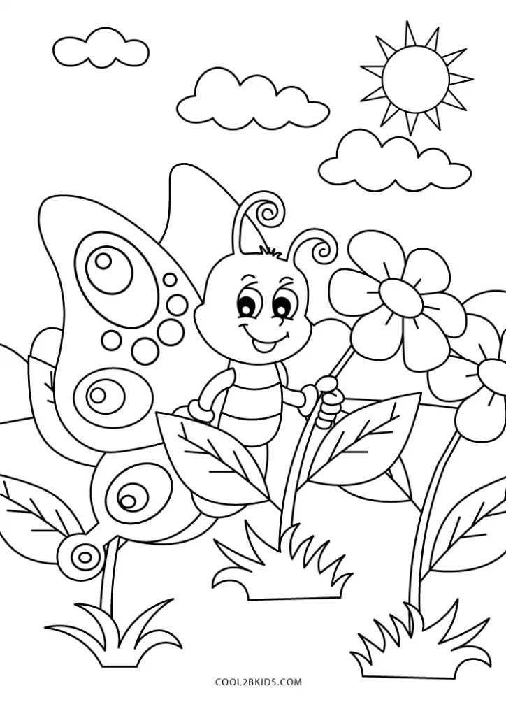 free printable spring coloring pictures