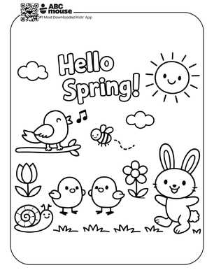 free printable spring coloring pictures