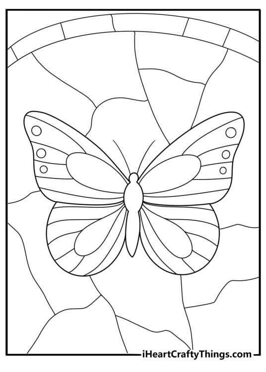 free printable stained glass butterfly patterns