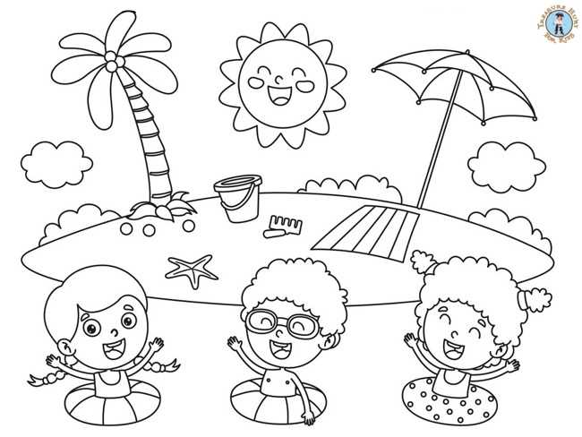 free printable summer coloring page