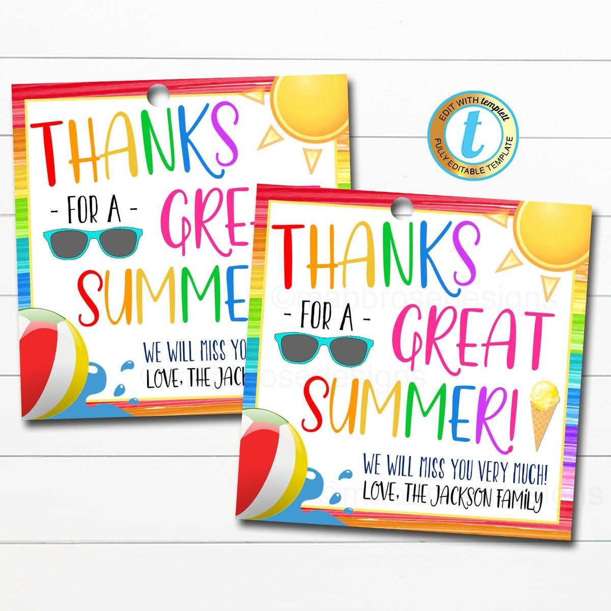 free printable teacher summer gift tags