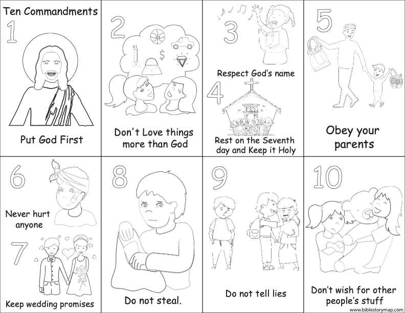 free printable ten commandments worksheets