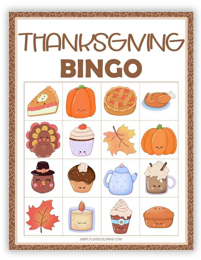 free printable thanksgiving bingo cards for large groups
